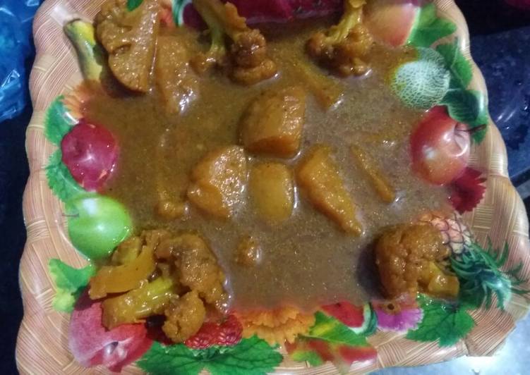 Potato cauliflower dry veg