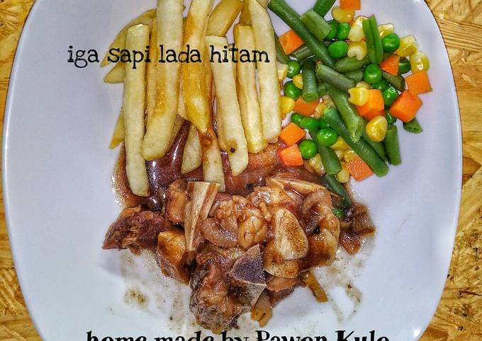 Resep Iga Sapi Lada Hitam Oleh Pawon Kulo Cookpad