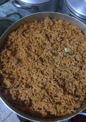 A picture of Jollof Rice.