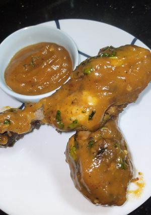 A picture of Bbq Mango Glazed Drumsticks.