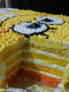 Foto resep Orange ombre cake enaaakk