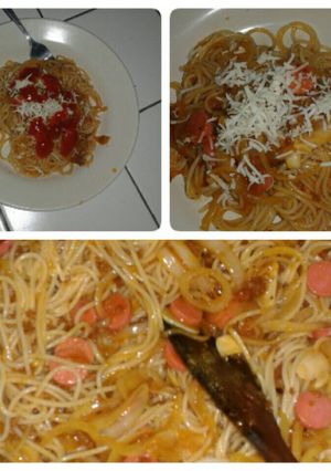 Foto resep spagetti instan yummi...