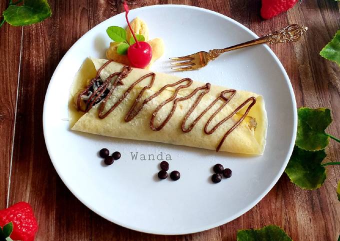 Resep Crepes Pisang Coklat Resep Crepes Pisang Coklat