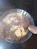 Caldo de carne con papas y ñame