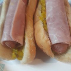 A picture of Ham and Dogs.