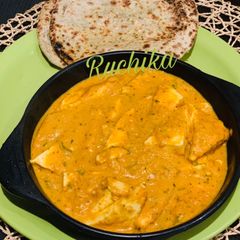 A picture of Paneer  in cashew gravy.