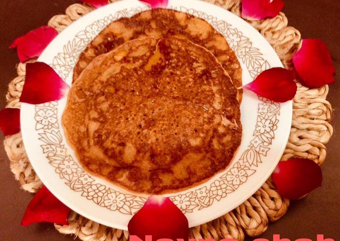 Banana eggless pancakes 🥞 Recipe