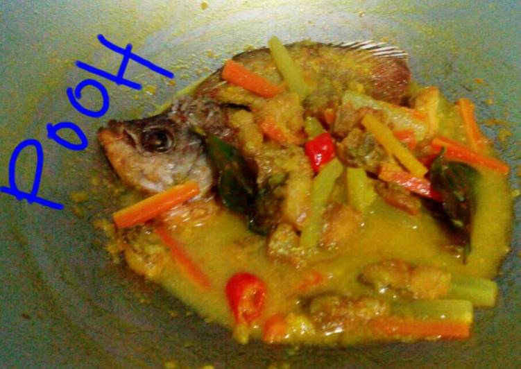 Cara Gampang mengolah 🐻 Gurame Acar Kuning 🐻, Lezat Sekali