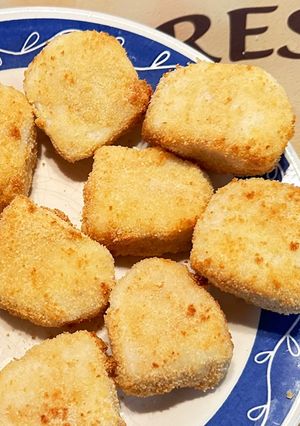 Una foto de Corazones de merluza rebozados en airfryer