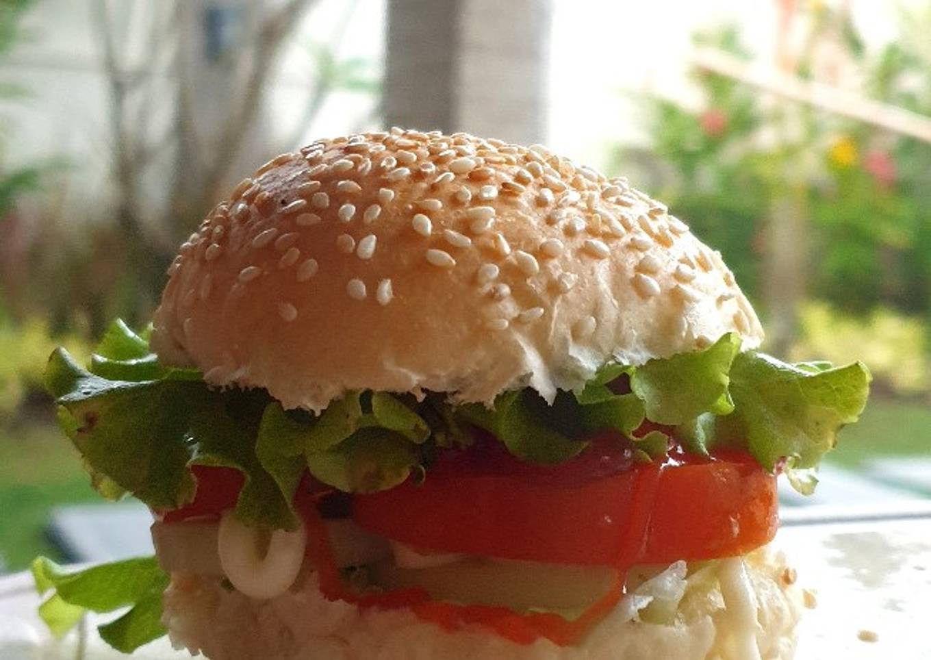 289. BURGER AYAM MINI (MINI CHICKEN BURGER) - HOMEMADE