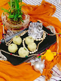 A picture of Mawa modak 😋(Ganesh chaturthi special mawa Modak).