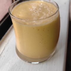 Pineapple and mango smoothie, with ice cream A picture of Pineapple and mango smoothie, with ice cream.