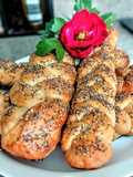 TRENZAS De Yogurt Frutos🍒🍓🍇 Rojos...!