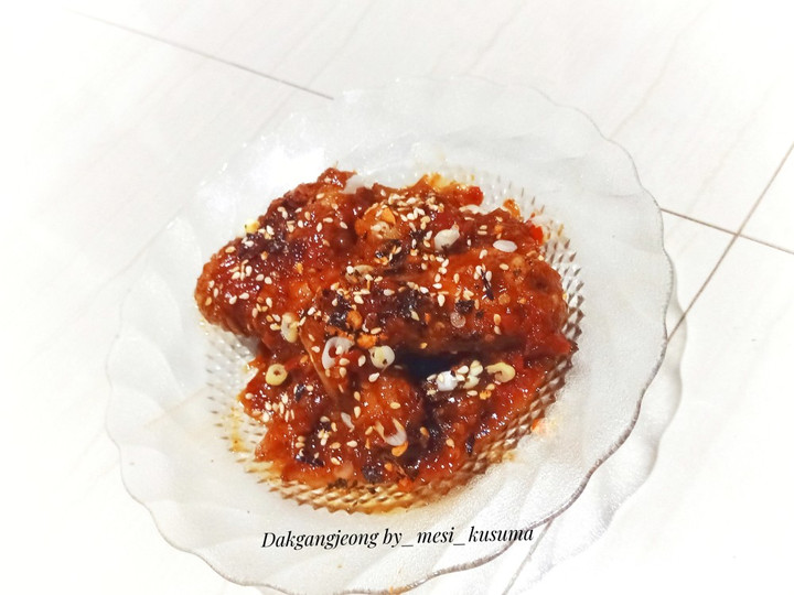 Cara Bikin 36. Dakgangjeong (korean spicy chicken wings) Simpel