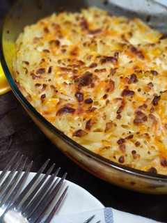 Una foto de Mac&cheese (Macarrones con queso)