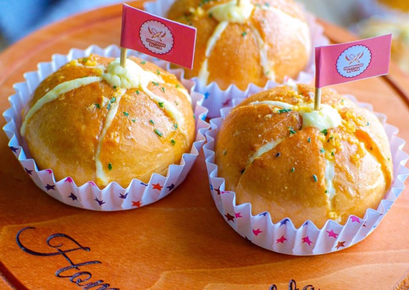 Korean garlic bread irit telur #homemadebylita