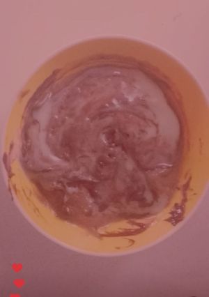 A picture of Banana with condensed milk and Nutella.