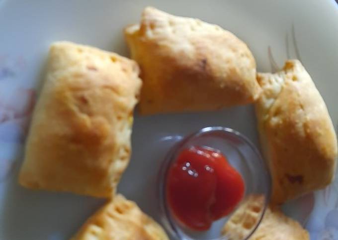 Veg puff (homemade pastry sheet)