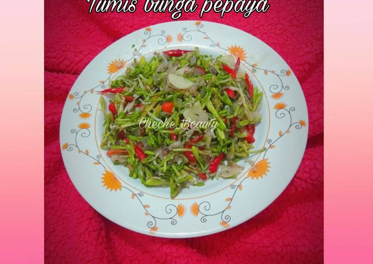 Tumis bunga pepaya