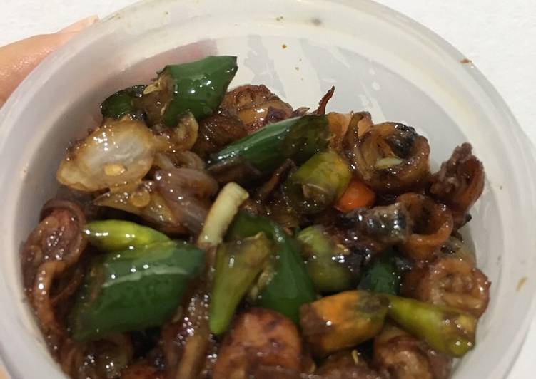 Resep Cumi asin (Cabe ijo) yang Bikin Ngiler