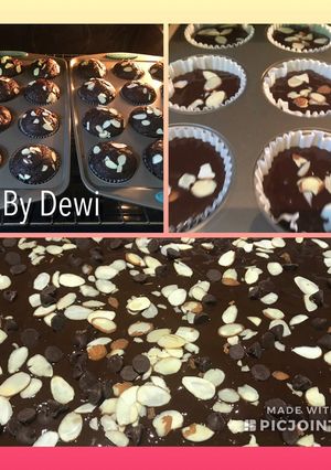 Foto resep Banana 🍌 Chocolate 🍫 Cake with Chocochips and almond slices