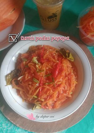 Foto resep 22#Tumis pepaya pedas