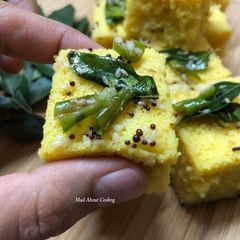 Besan Dhokla – My Favorite Breakfast A picture of Besan Dhokla – My Favorite Breakfast.
