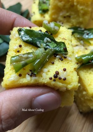 A picture of Besan Dhokla – My Favorite Breakfast.