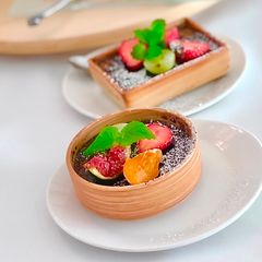 A picture of Dark Chocolate Creme Brûlée.