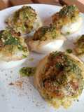 Sepias rellenas de merluza gratinadas al horno