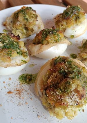 Foto principal de Sepias rellenas de merluza gratinadas al horno