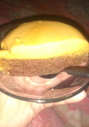 Una foto de Chocoflan