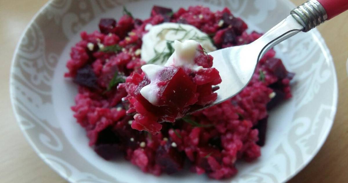 Vickys Beetroot Risotto (Oven Method), GF DF EF SF NF Recipe by Vicky