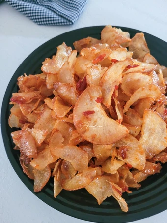 Cara Gampang Menyiapkan Resep Keripik singkong balado (pedas manis) yang  Bikin Ketagihan Anti Ribet, Mantap Sekali