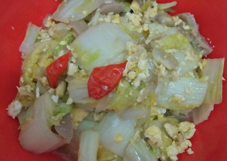 Resep: Tumis sawi putih baso telor Enak Dan Mudah