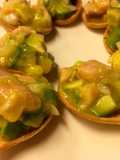 Tartar de salmón en cucharitas