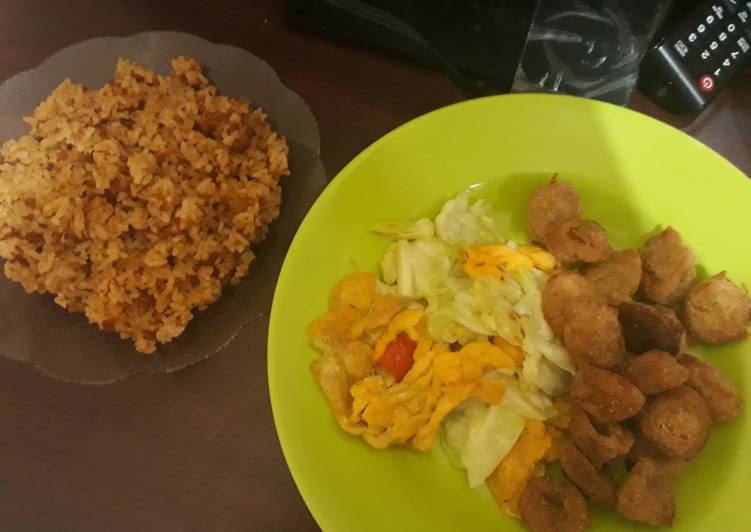 Cara mudah Membuat Nasi goreng telur kol dan bakso goreng yang Bikin Ngiler