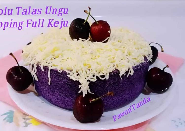 Bolu Talas Ungu /Cake Taro toping keju