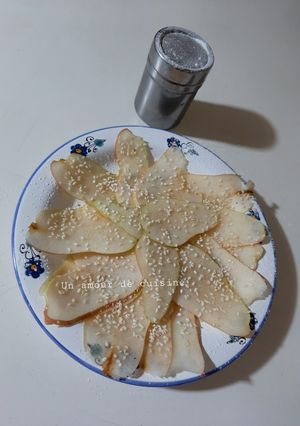 Une photo de Carpaccio de poire 🍐
