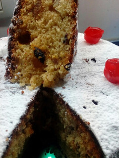 Una foto de Budín navideño con harina leudante