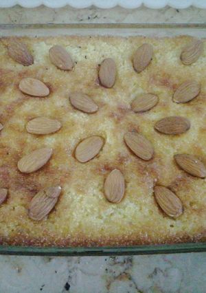 صورة لوصفة بسبوسة بالقشطة