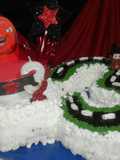Torta número 3 con pista de fondan