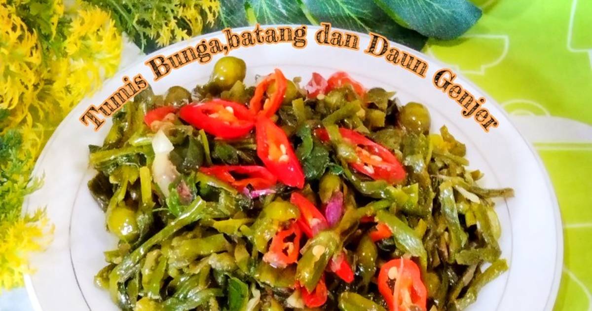 Resep Tumis Bunga Batang Dan Daun Genjer Oleh Lanjarsih Mama Fifian