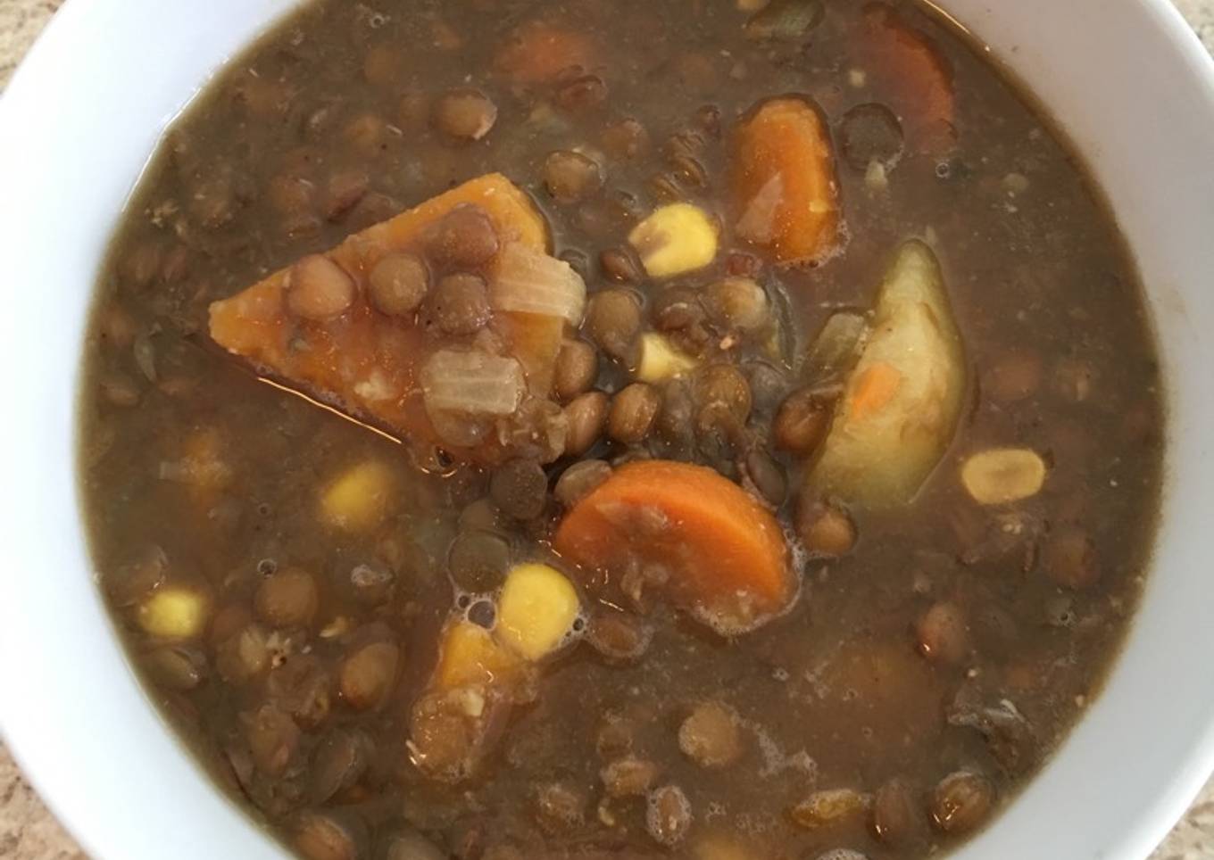 Lentejas vegetarianas y bajas en sal