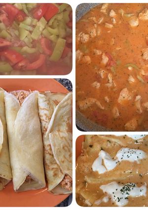 Hortobágyi húsos palacsinta, csirkemellből recept fotója