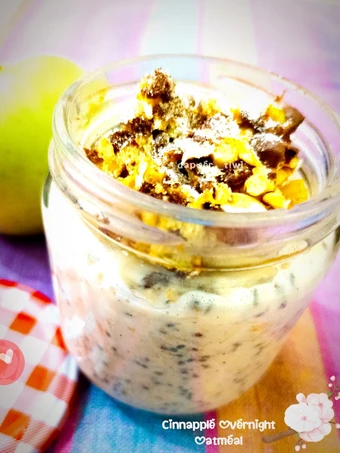 Langkah Mudah untuk Menyiapkan Resep  Cinnamon Apple Overnight Oatmeal yang Enak Banget, Bikin Ketagihan