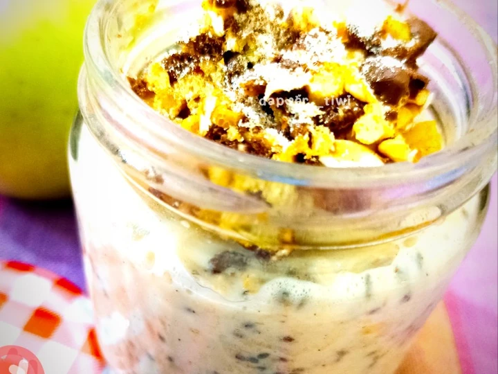 Langkah Mudah untuk Menyiapkan Resep  Cinnamon Apple Overnight Oatmeal yang Enak Banget, Bikin Ketagihan