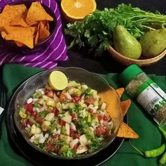 A picture of Indian pear (Babugosha) salsa.