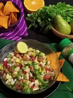 A picture of Indian pear (Babugosha) salsa.