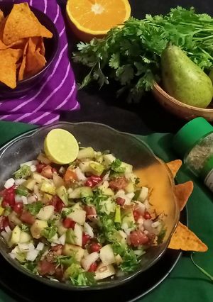 A picture of Indian pear (Babugosha) salsa.